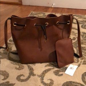 Steve Madden Cognac Bucket Bag